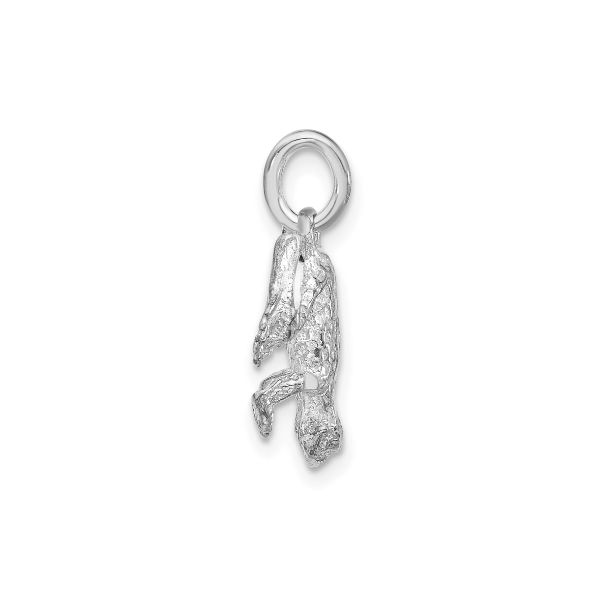 Sterling Silver Lizard Pendant, Textured Gecko Charm with Animal Motif Design for Men and Women