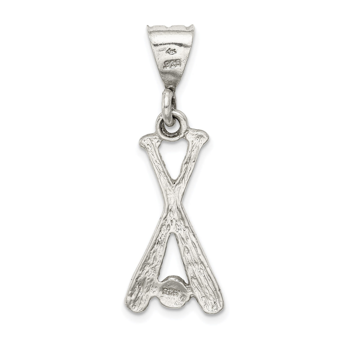 Sterling Silver Baseball Pendant with Crossed Bats and Ball Sports Theme Jewelry