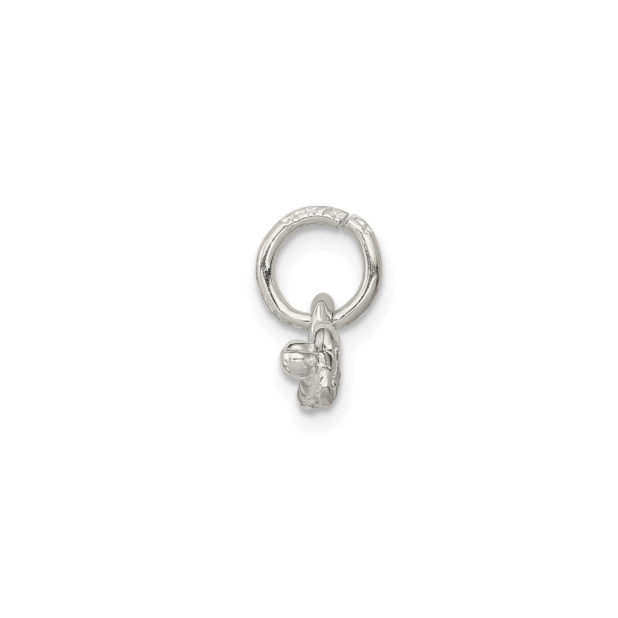 Sterling Silver Hockey Stick Pendant with Puck Detail, Sports Charm for Men or Women