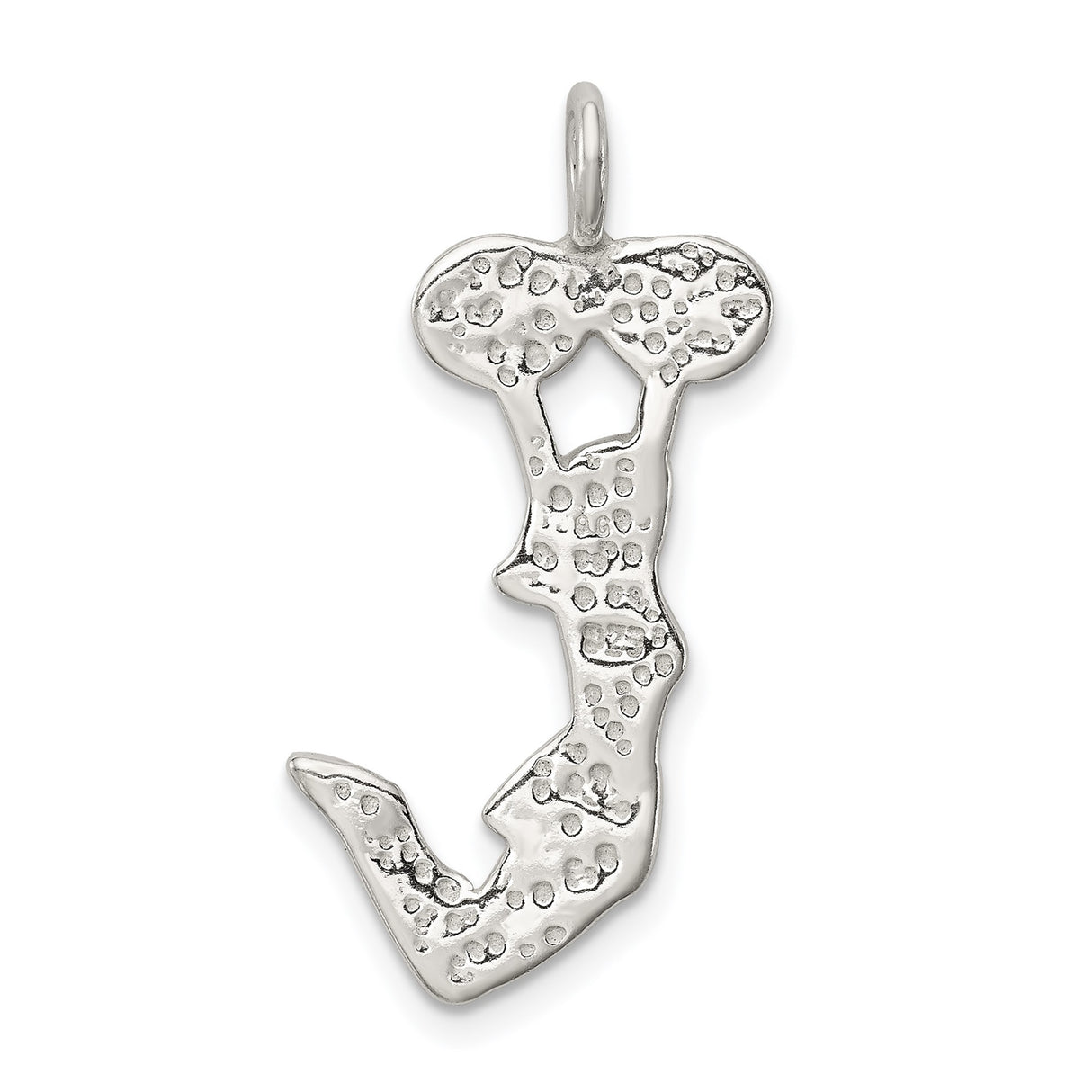 Sterling Silver Cheerleader Pendant with Pom-Poms and Skirt Design for Women or Girls