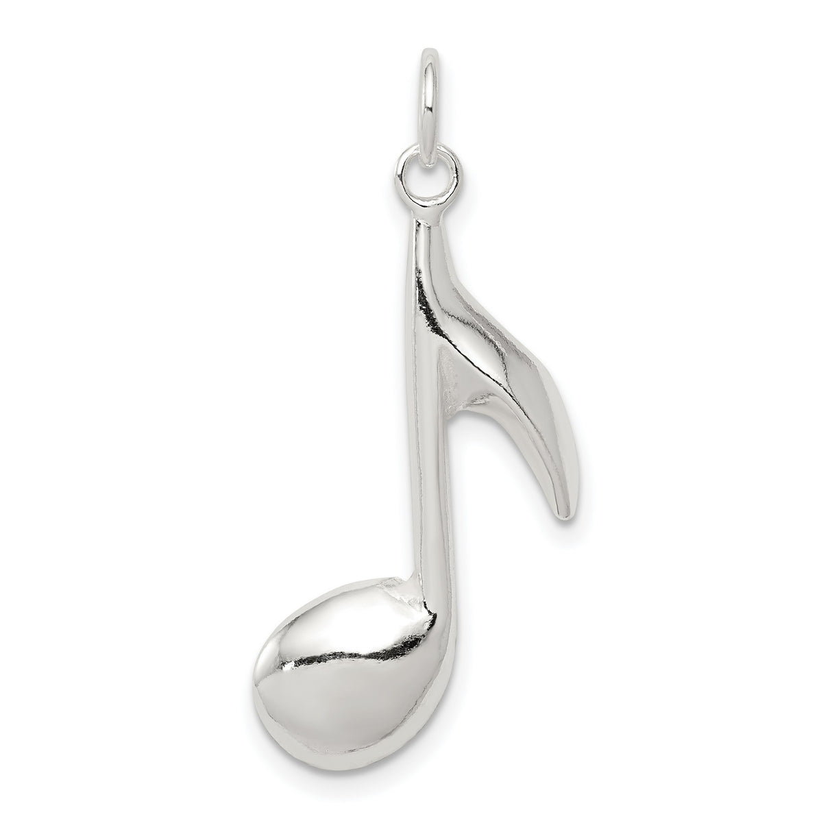 Music Note Charm Pendant in Real 925 Sterling Silver