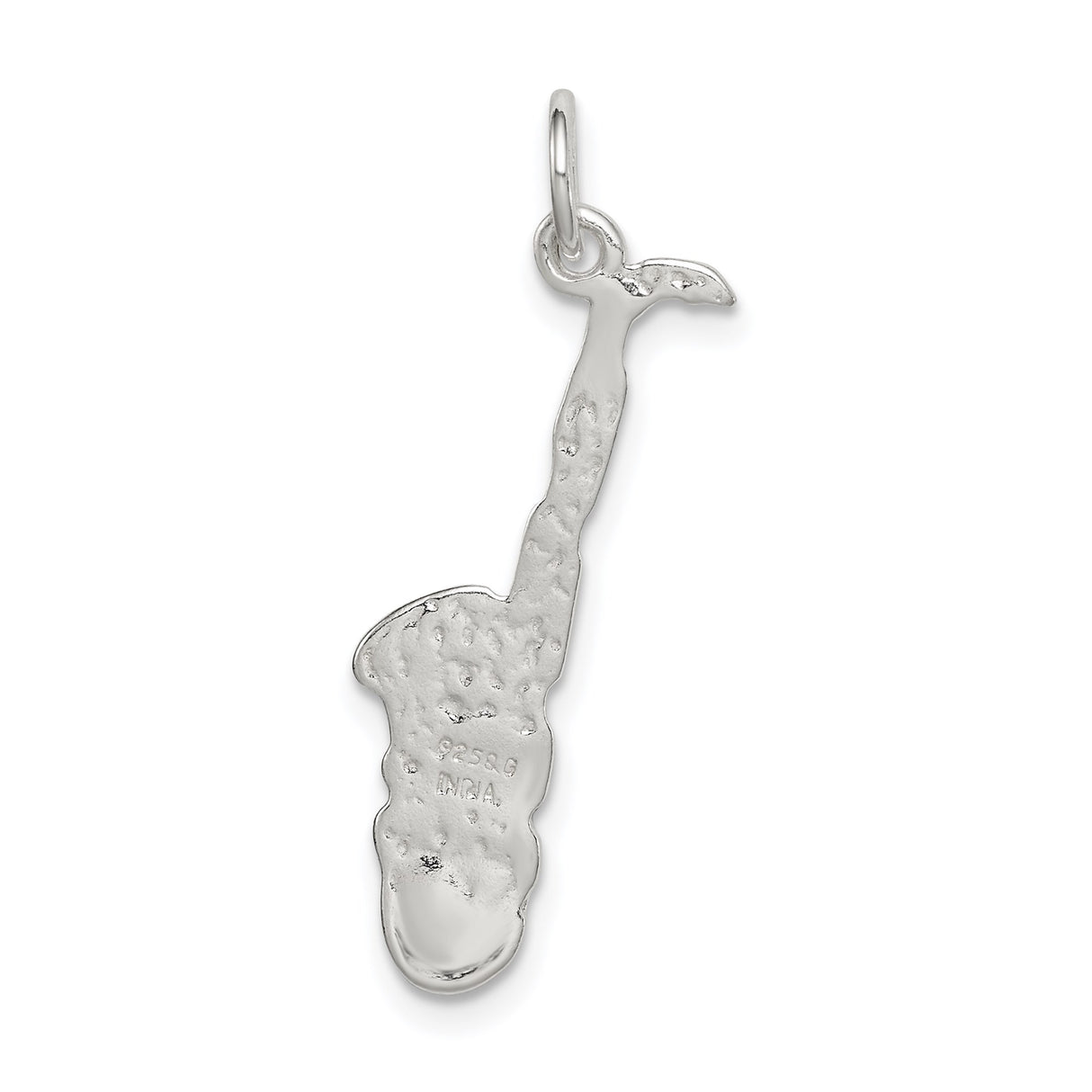 Sterling Silver Saxophone Pendant Charm, Musical Instrument Jewelry for Musicians and Jazz Lovers
