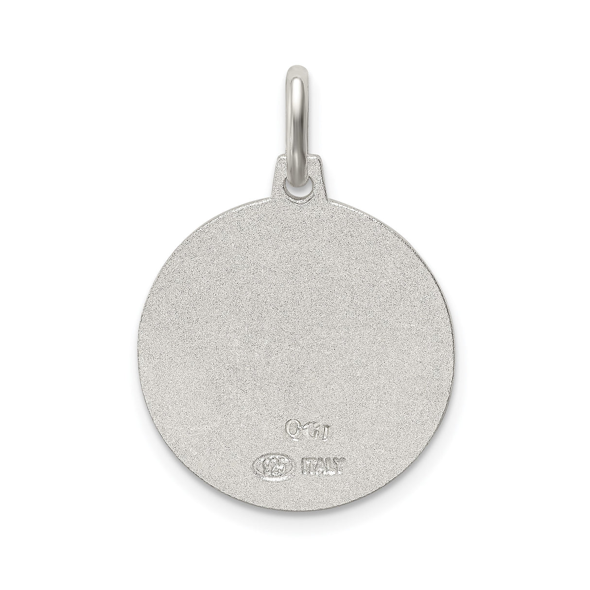 Sterling Silver Saint Christopher Medal Pendant, Travel Protection Religious Charm