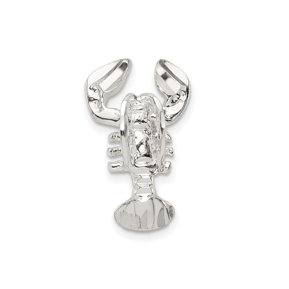 Sterling Silver Lobster Charm Pendant, Detailed Ocean Animal Coastal Jewelry