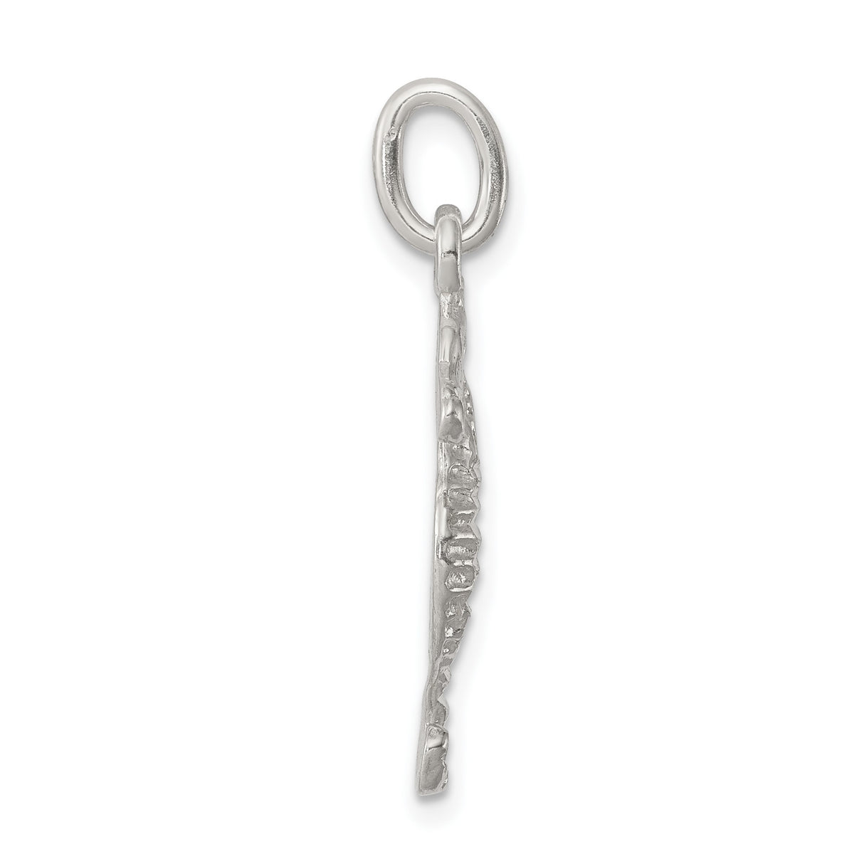 Sterling Silver Seahorse Pendant, Textured Marine Animal Design, Nautical Ocean Theme Jewelry