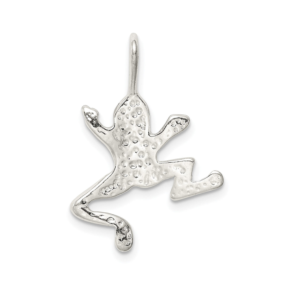 Sterling Silver Frog Pendant with Stylized Animal Totem Design for Women or Unisex Wear