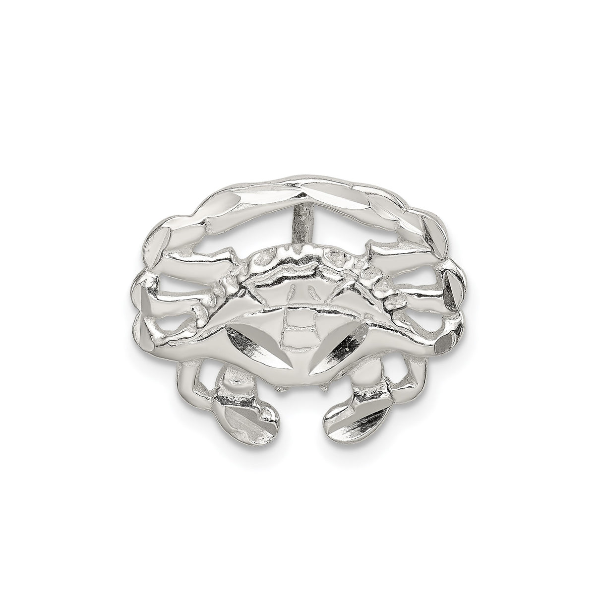 Sterling Silver Crab Pendant with Zodiac Cancer Symbol, Ocean Animal Jewelry for Women and Men