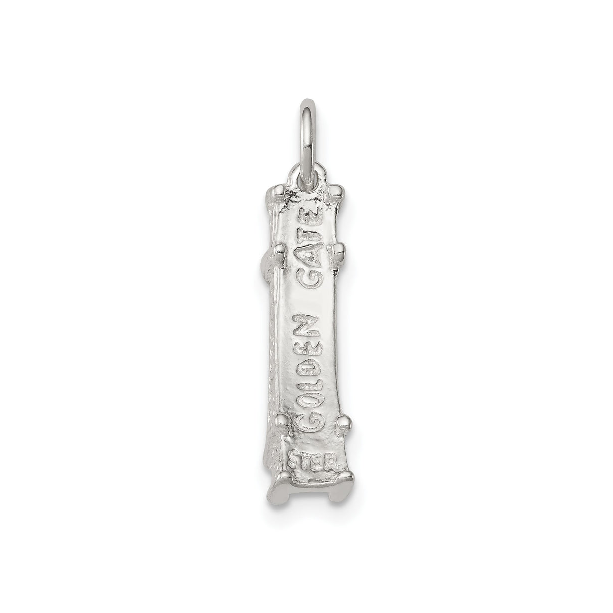 Sterling Silver Pendant, Golden Gate Bridge Charm, San Francisco Landmark Jewelry