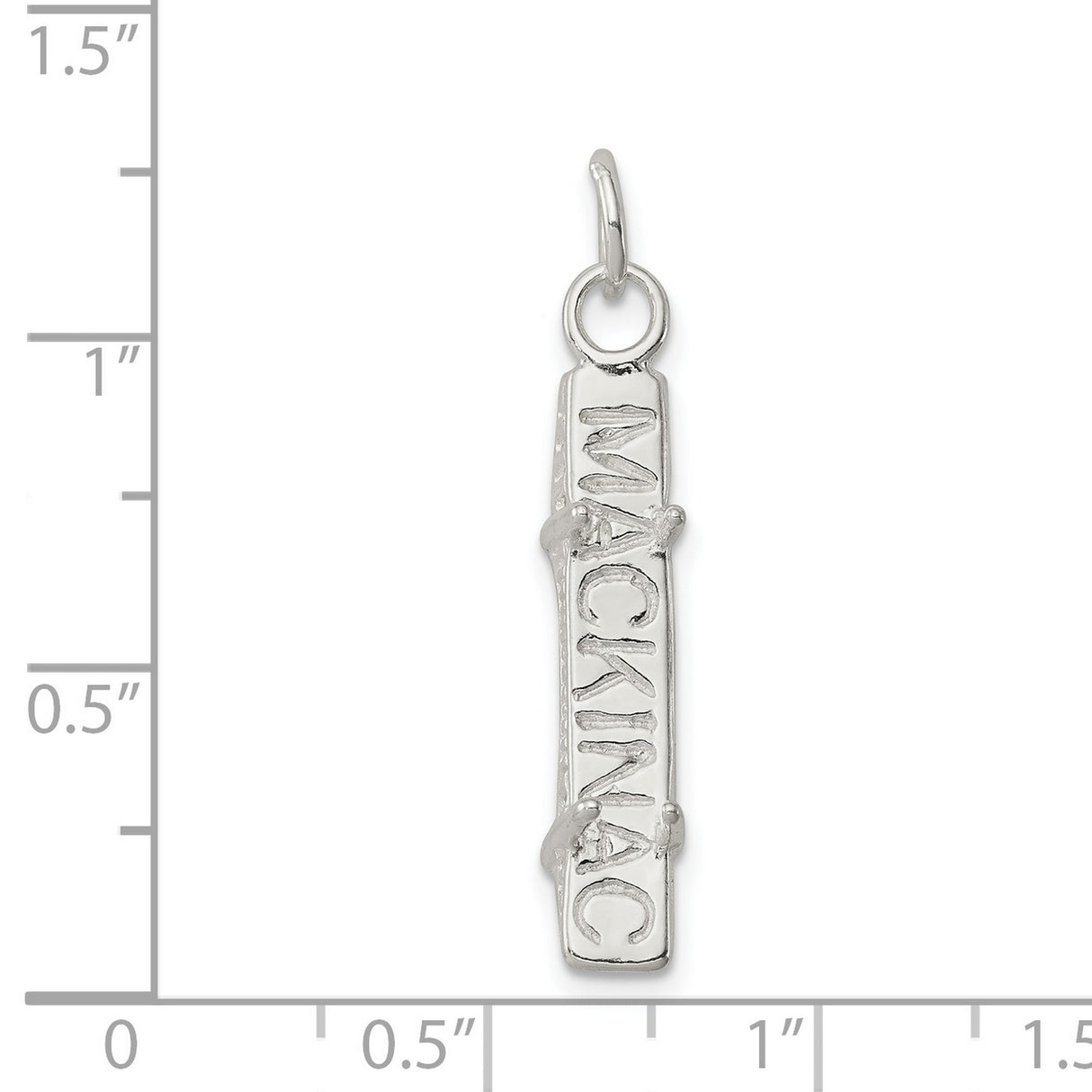 Mackinac Bridge Charm Pendant in Real 925 Sterling Silver