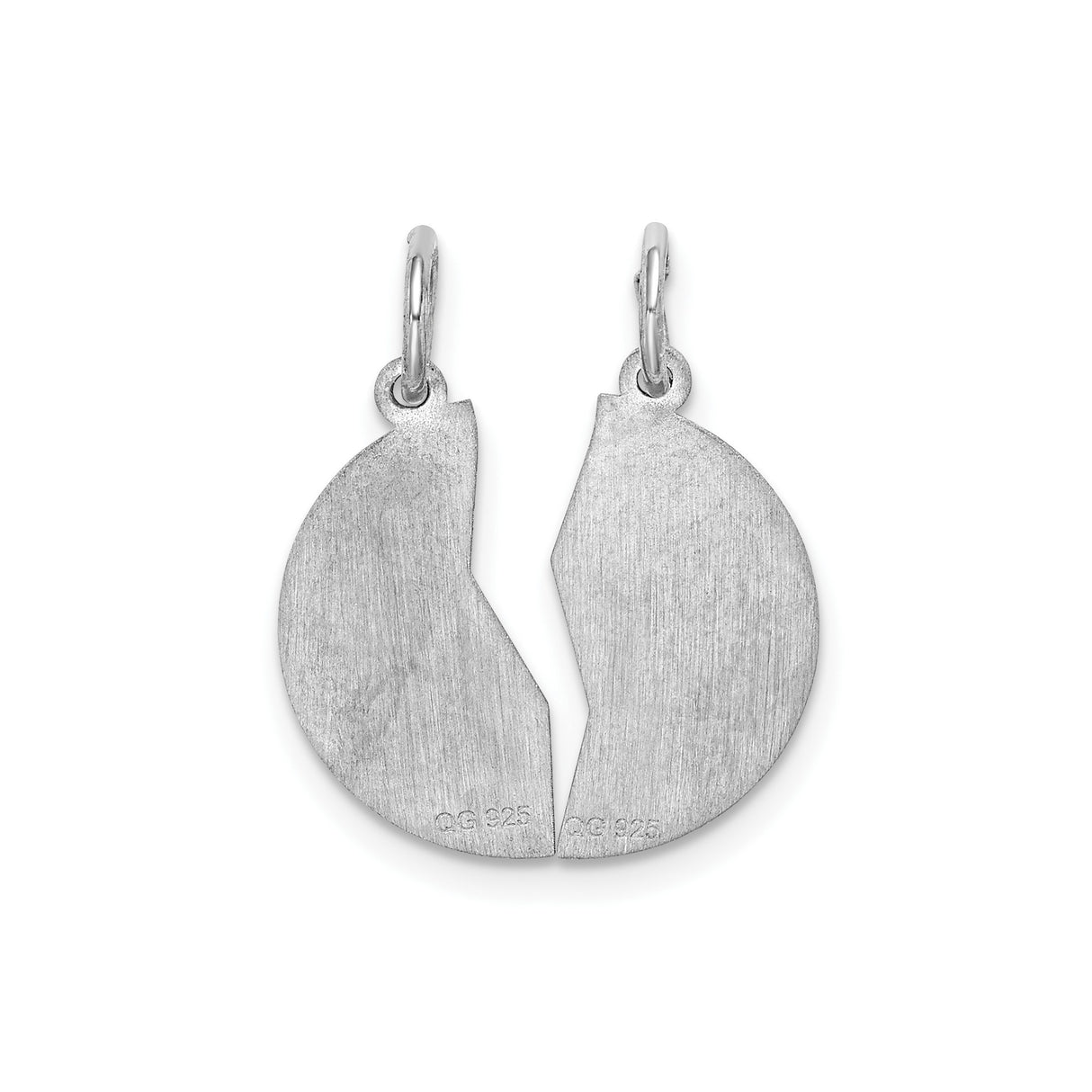 Sterling Silver Mizpah Coin Pendant with Split Heart and Genesis 31:49 Bible Verse