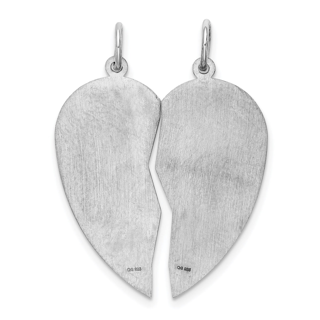 Sterling Silver Mizpah Coin Pendant with Split Heart Design and Bible Verse from Genesis 31:49