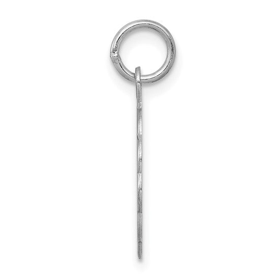 Sterling Silver Mom Pendant Charm with Scalloped Edge and Bold #1 Mom Lettering