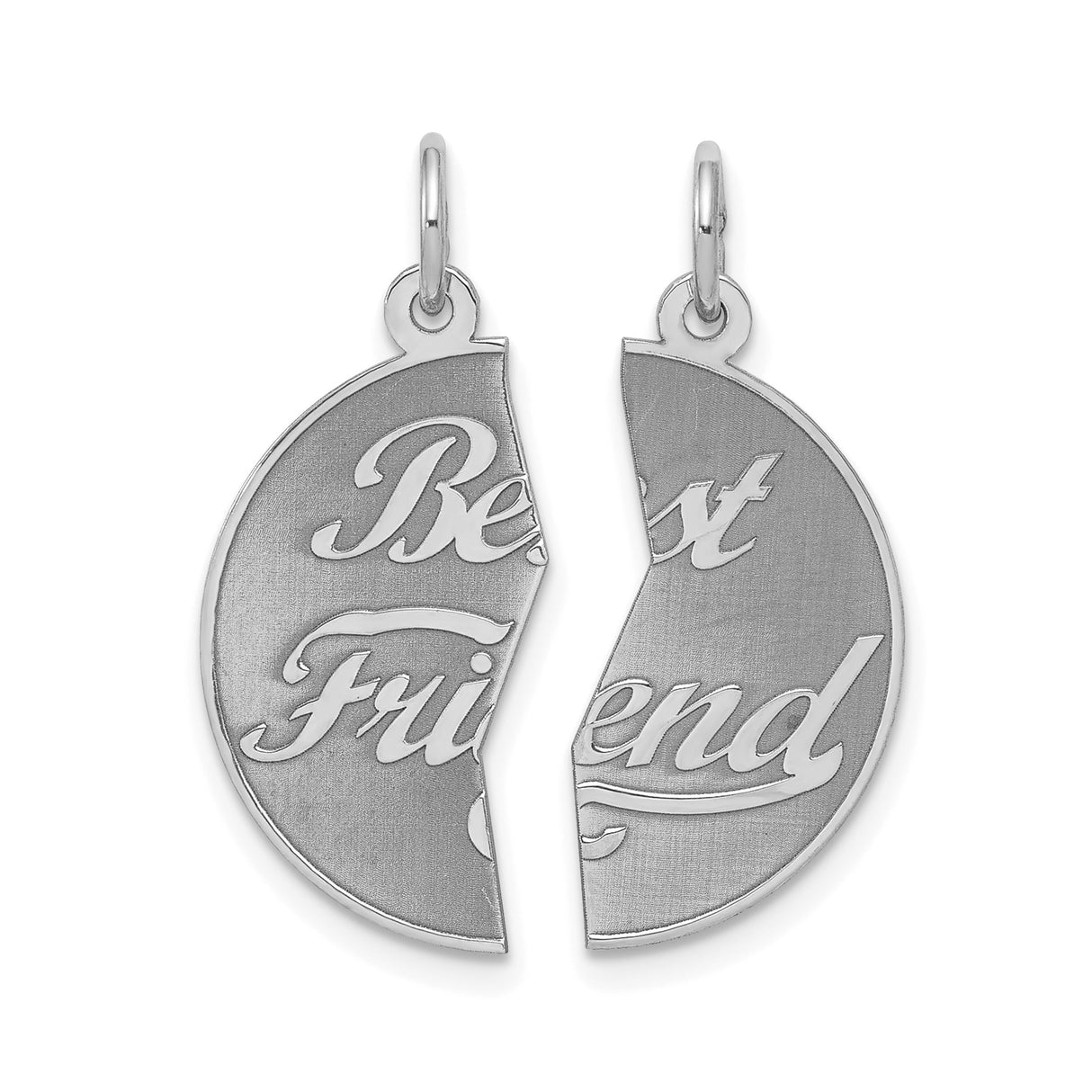 Sterling Silver Friends Pendant Set, Broken Heart Friendship Charms, Love Pendant, Unisex Jewelry