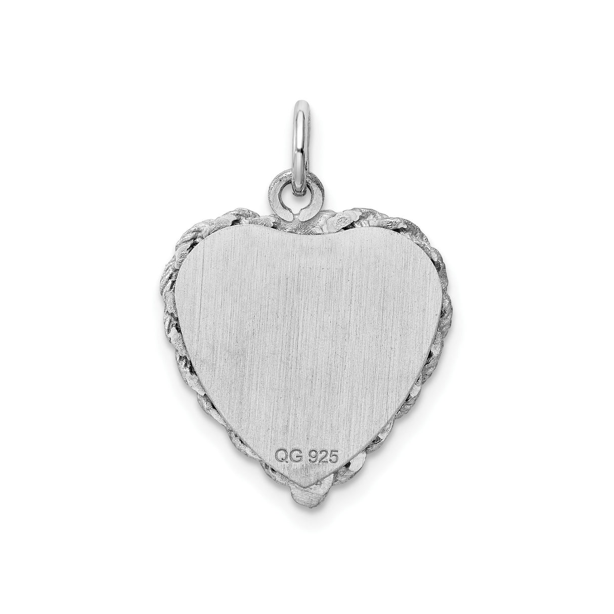 Sterling Silver Heart Pendant with Cross and Baptism Engraving, Christian Keepsake for Women