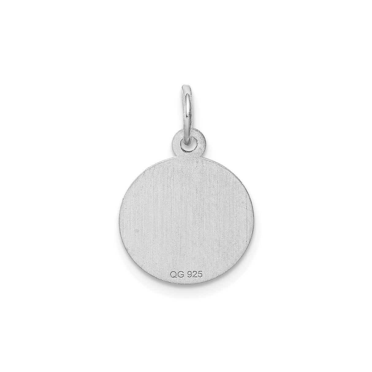 Sterling Silver Communion Pendant with Chalice and Grape Symbols, Textured Religious Medal