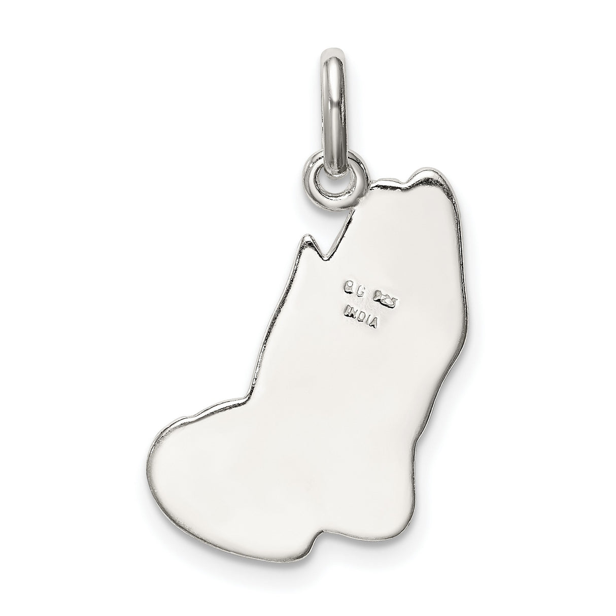 Praying Hands Charm Pendant in Real 925 Sterling Silver