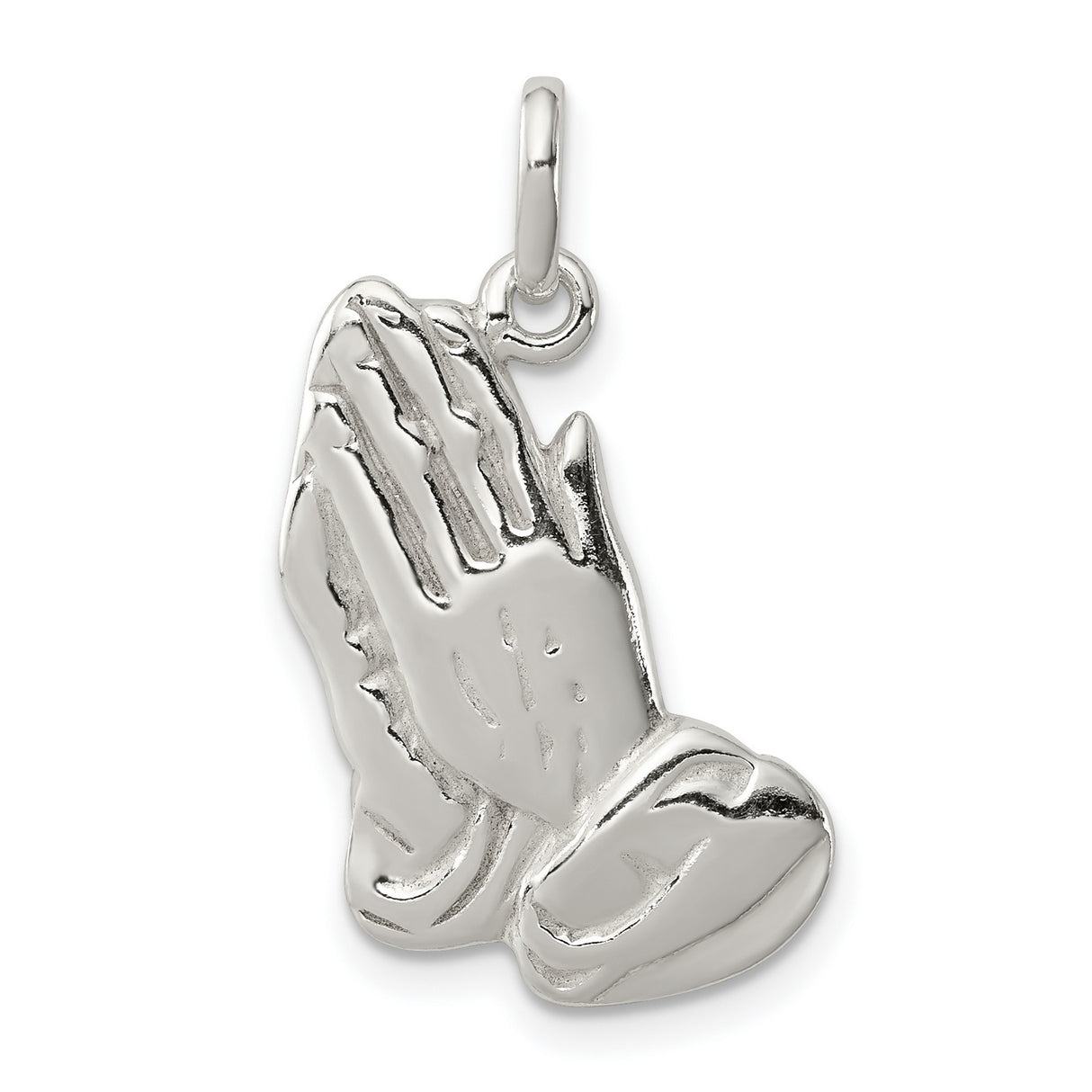 Praying Hands Charm Pendant in Real 925 Sterling Silver