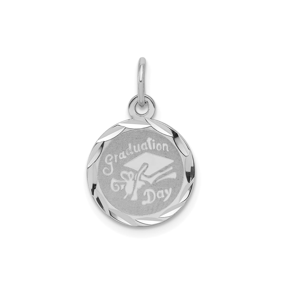 Sterling Silver Pendant with Graduation Cap and Diploma Design, Unisex Academic Keepsake Charm