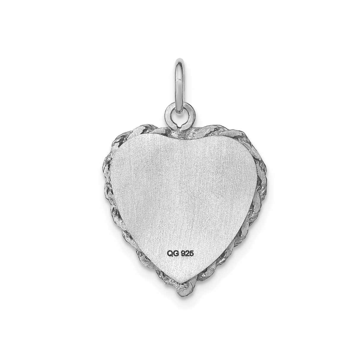 Sterling Silver Heart Pendant with Graduation Cap and Diploma Design for Women