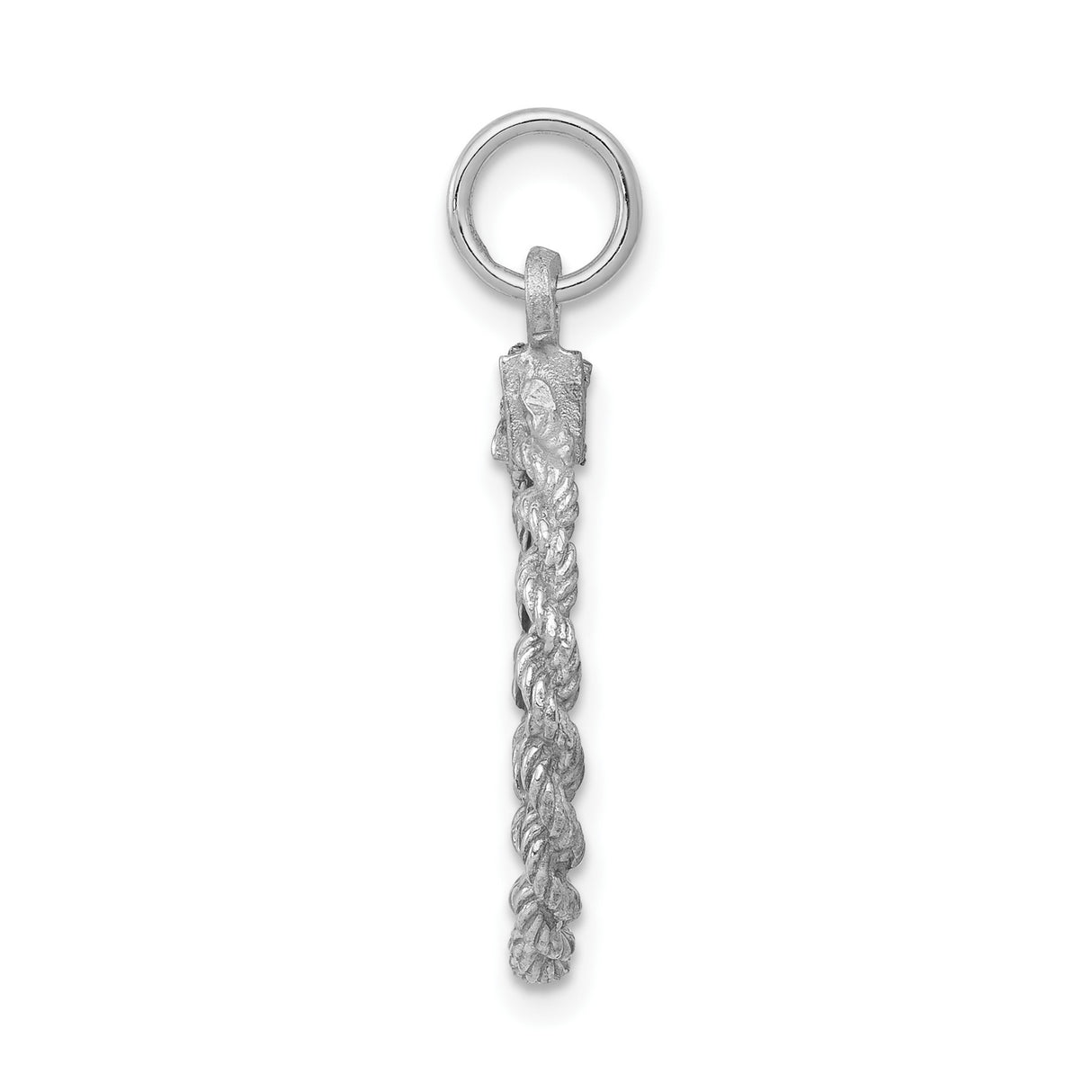 Sterling Silver Sweet Sixteen Pendant with Round Charm and Rope Border Detailing