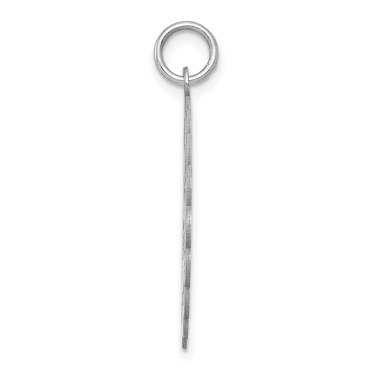 Sterling Silver Birthday Pendant with Floral Engraving and Scalloped Edge Design