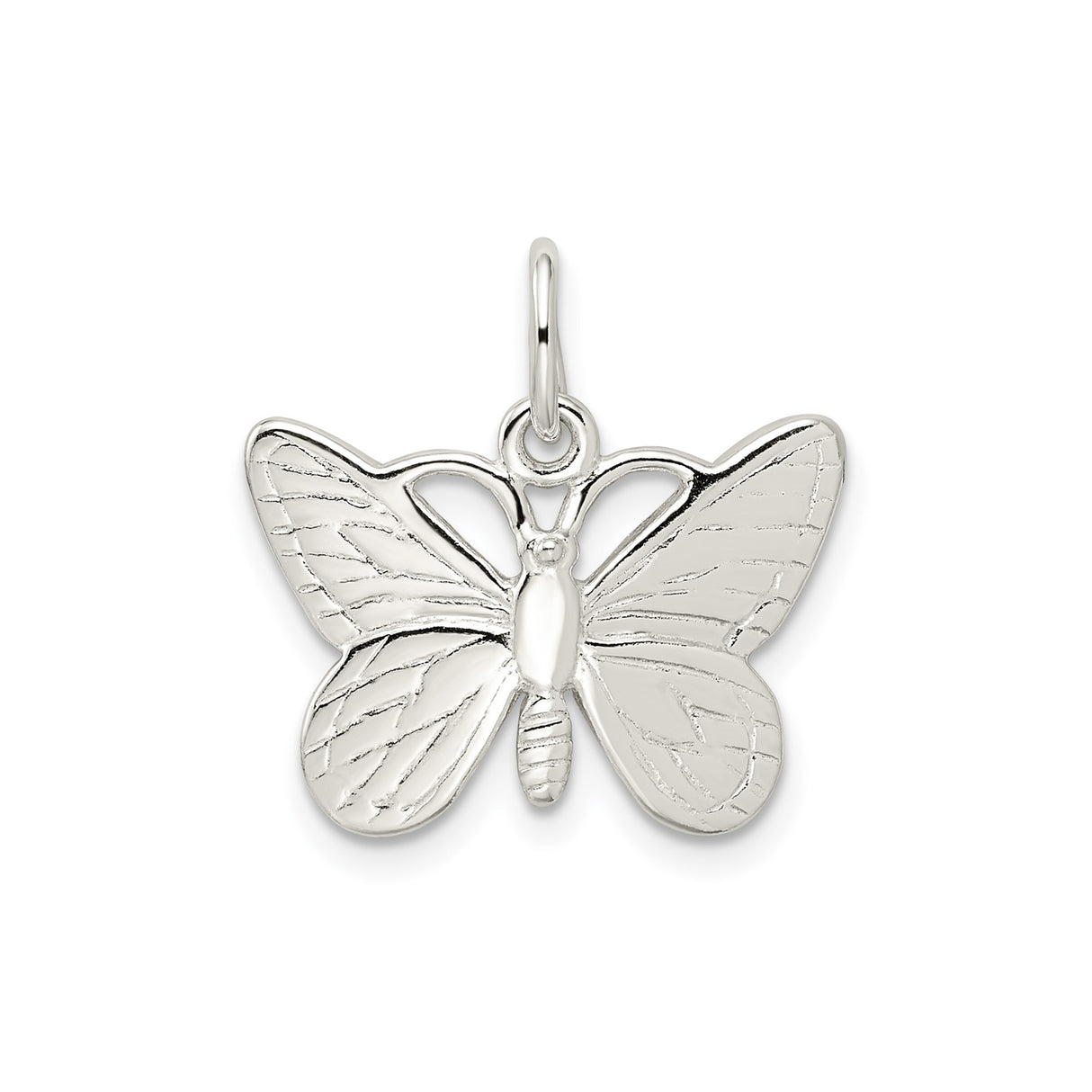 Sterling Silver Butterfly Pendant, Nature-Inspired Charm with Wings, Symbol of Transformation