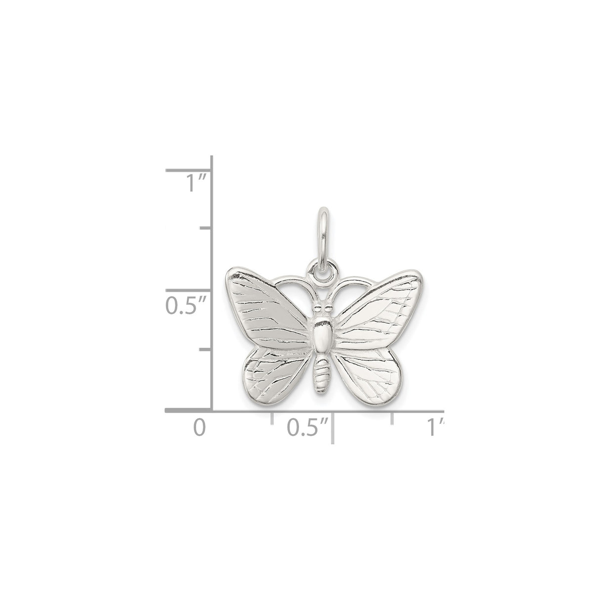 Sterling Silver Butterfly Pendant, Nature-Inspired Charm with Wings, Symbol of Transformation