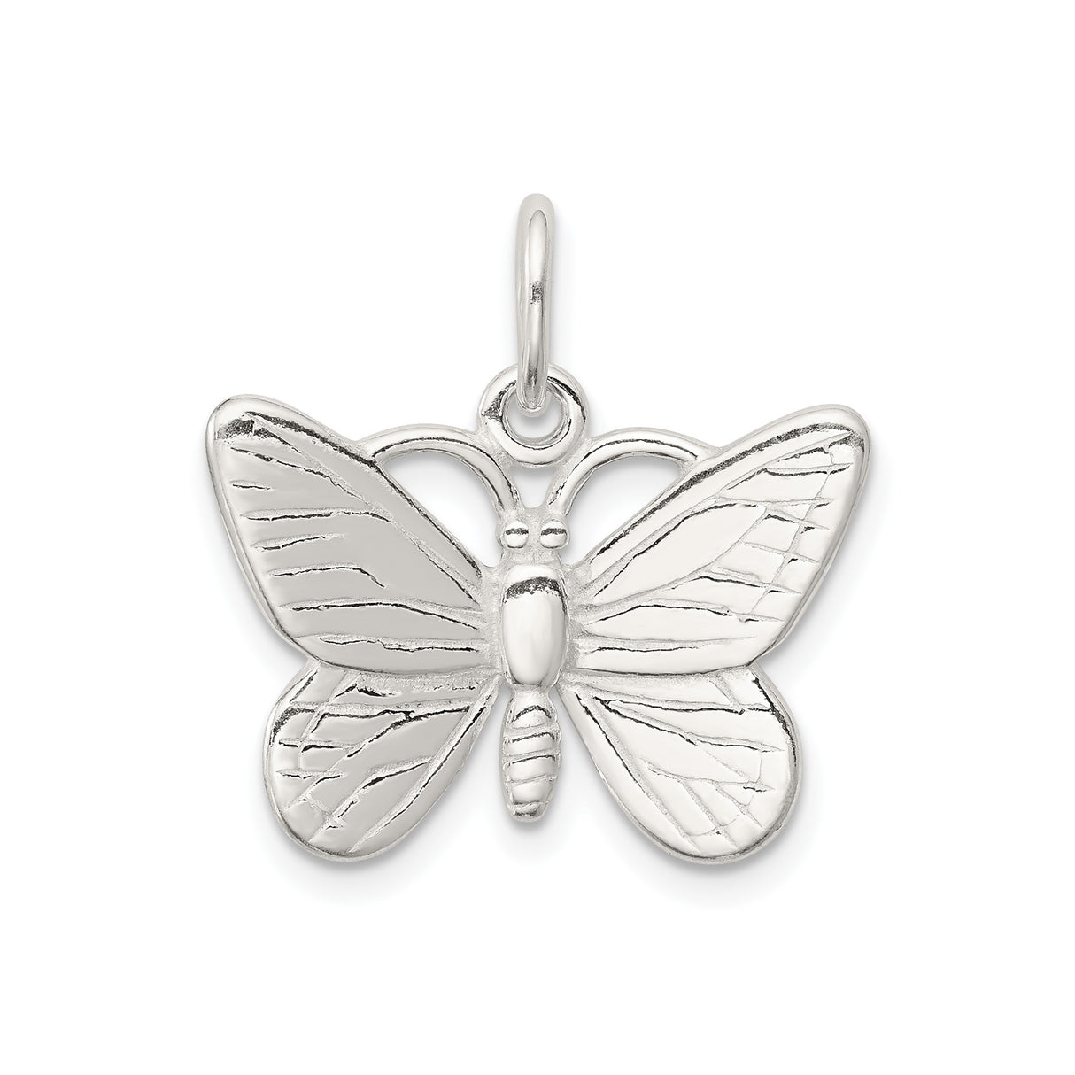 Sterling Silver Butterfly Pendant, Nature-Inspired Charm with Wings, Symbol of Transformation