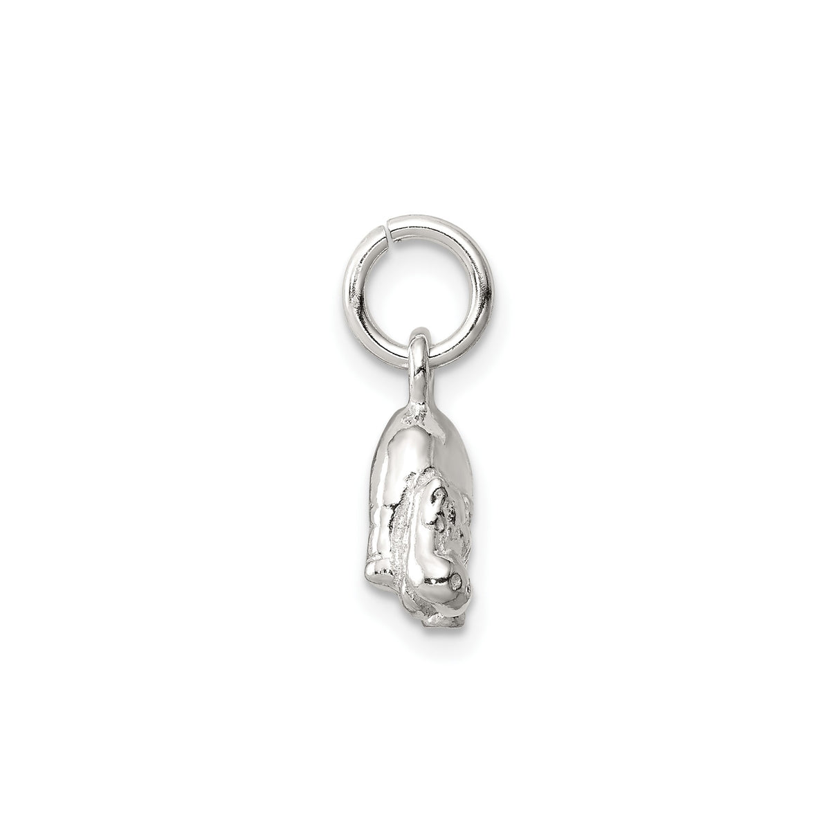 Sterling Silver Hippo Charm Pendant, Three Dimensional Animal Design, Wildlife Jewelry for Women