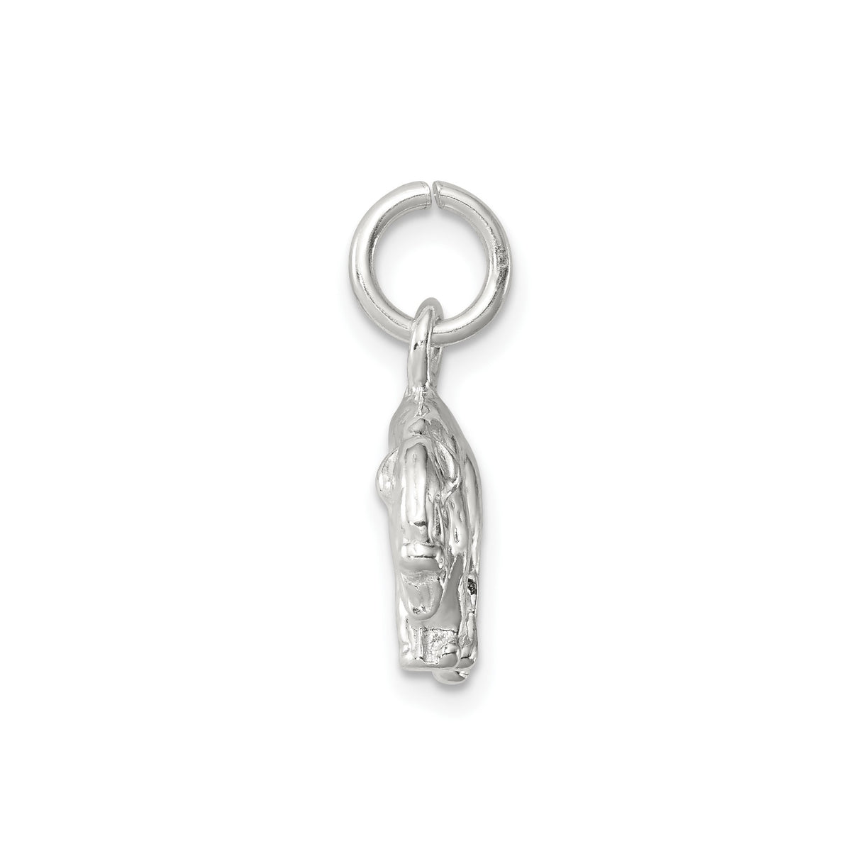 Sterling Silver Buffalo Pendant Charm with 3D Bison Design, Western Wildlife Theme