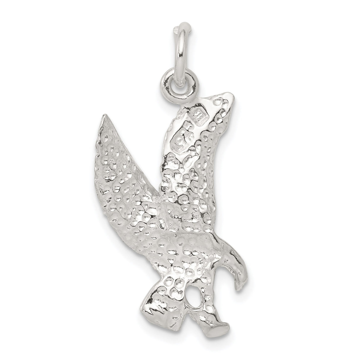 Sterling Silver Eagle Pendant with Detailed Flying Eagle Design, Patriotic Symbolic Jewelry for Men