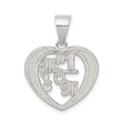 Sterling Silver Heart Pendant with Number 1 Mom Design, Sentimental Jewelry for Women