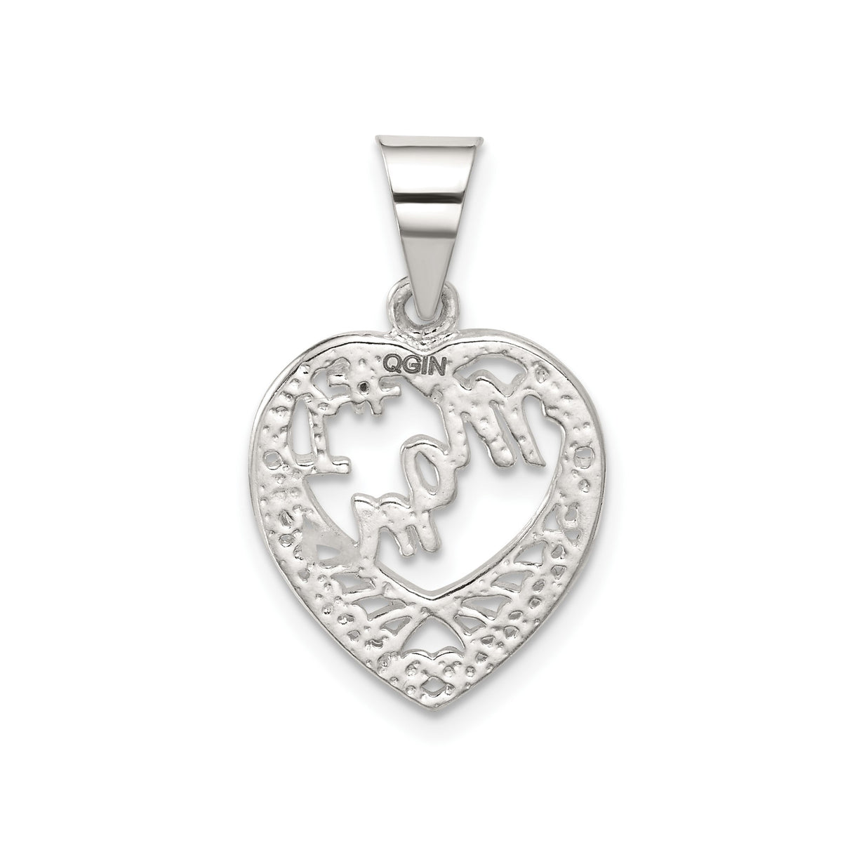 #1 Mom Charm Pendant in Real 925 Sterling Silver