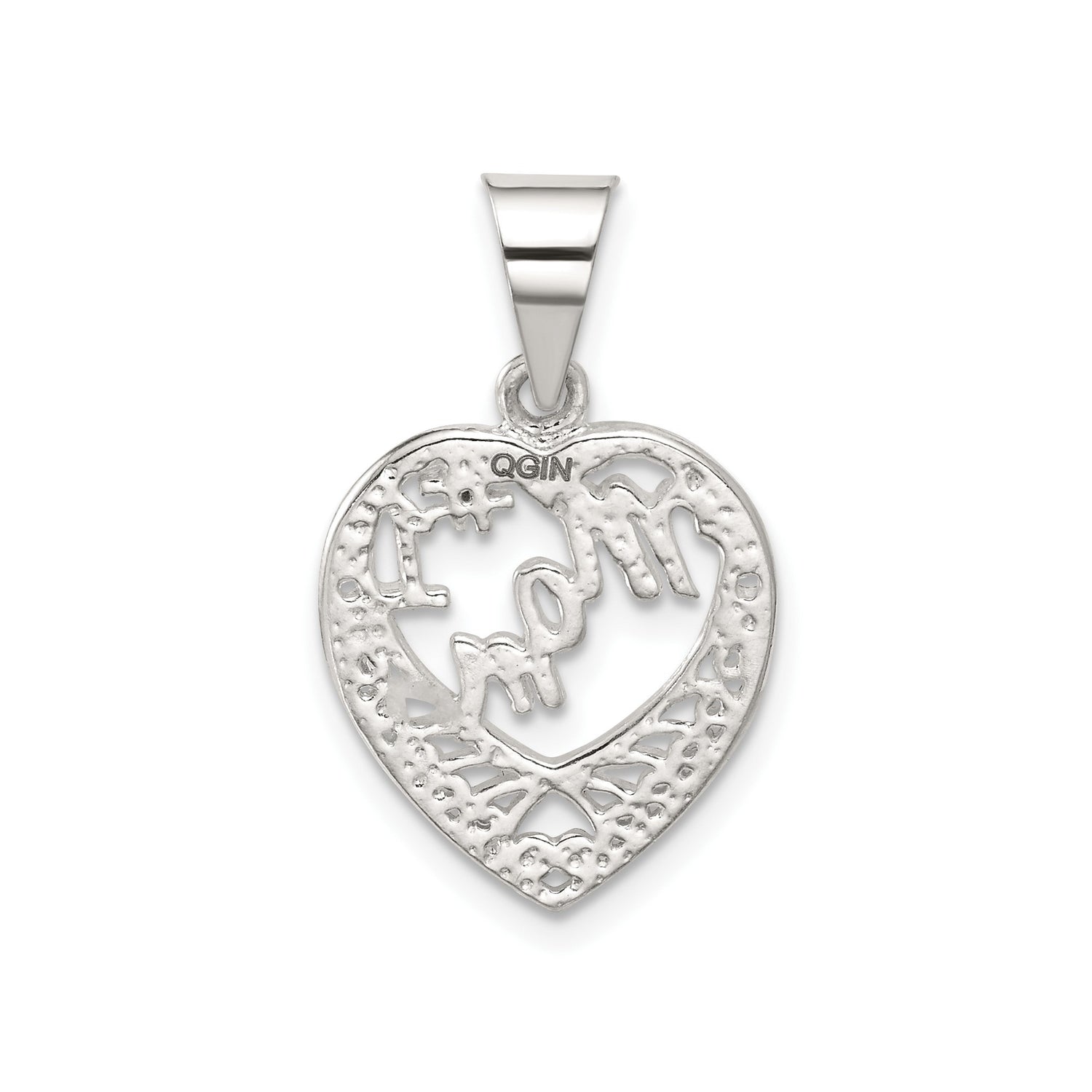 #1 Mom Charm Pendant in Real 925 Sterling Silver