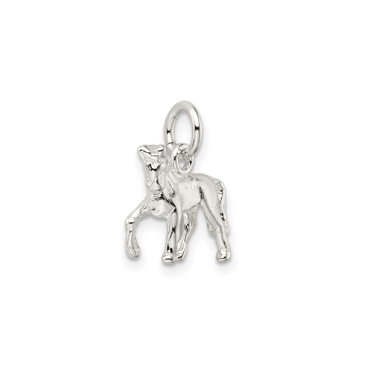 Sterling Silver Horse Pendant with Walking Horse Design, Equestrian Animal Jewelry