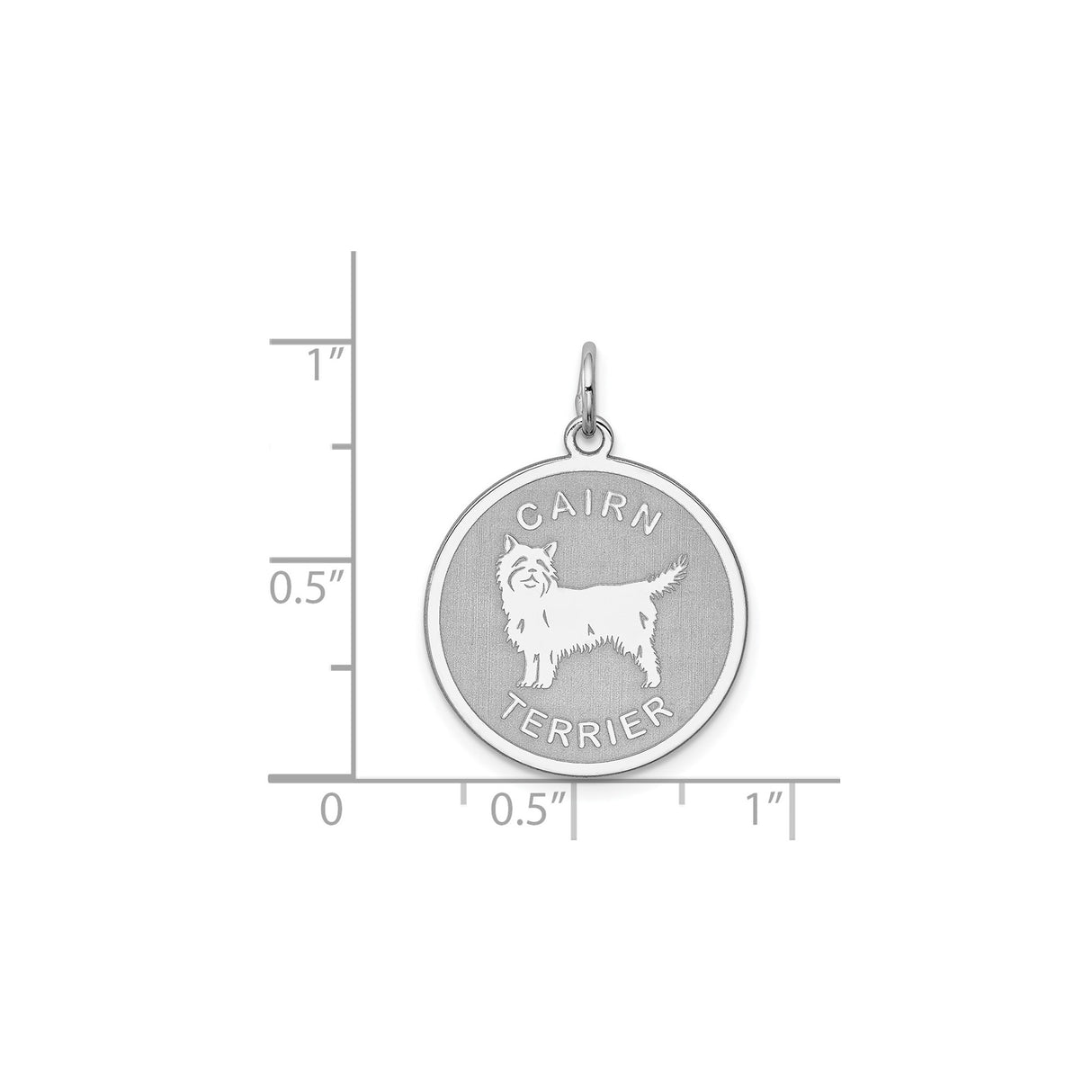 Sterling Silver Pendant with Cairn Terrier Silhouette, Dog Lover Theme, Unisex Jewelry