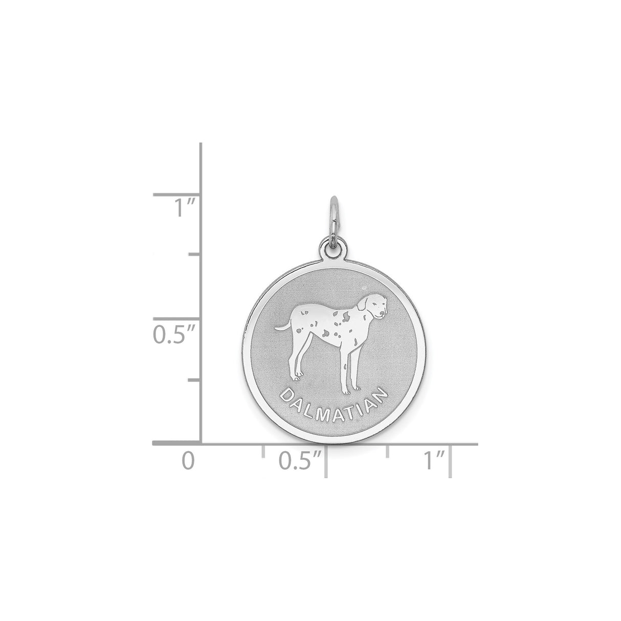 Sterling Silver Dalmatian Dog Pendant, Silhouette with Text, Pet Memorial Charm