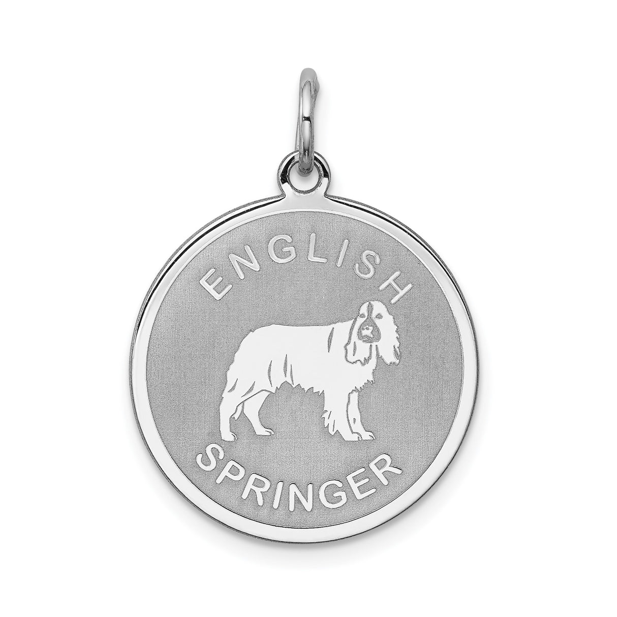 Sterling Silver Springer Spaniel Pendant, Dog Breed Keepsake Jewelry for Pet Lovers