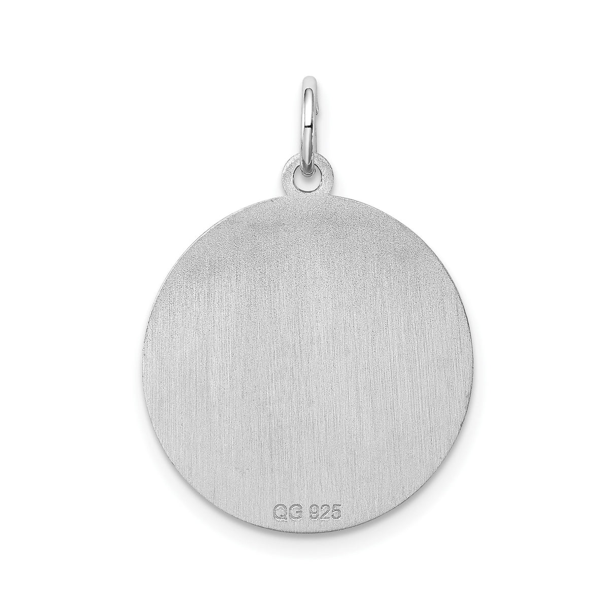 Sterling Silver Dog Pendant with German Shorthaired Pointer Silhouette and Etched Breed Name