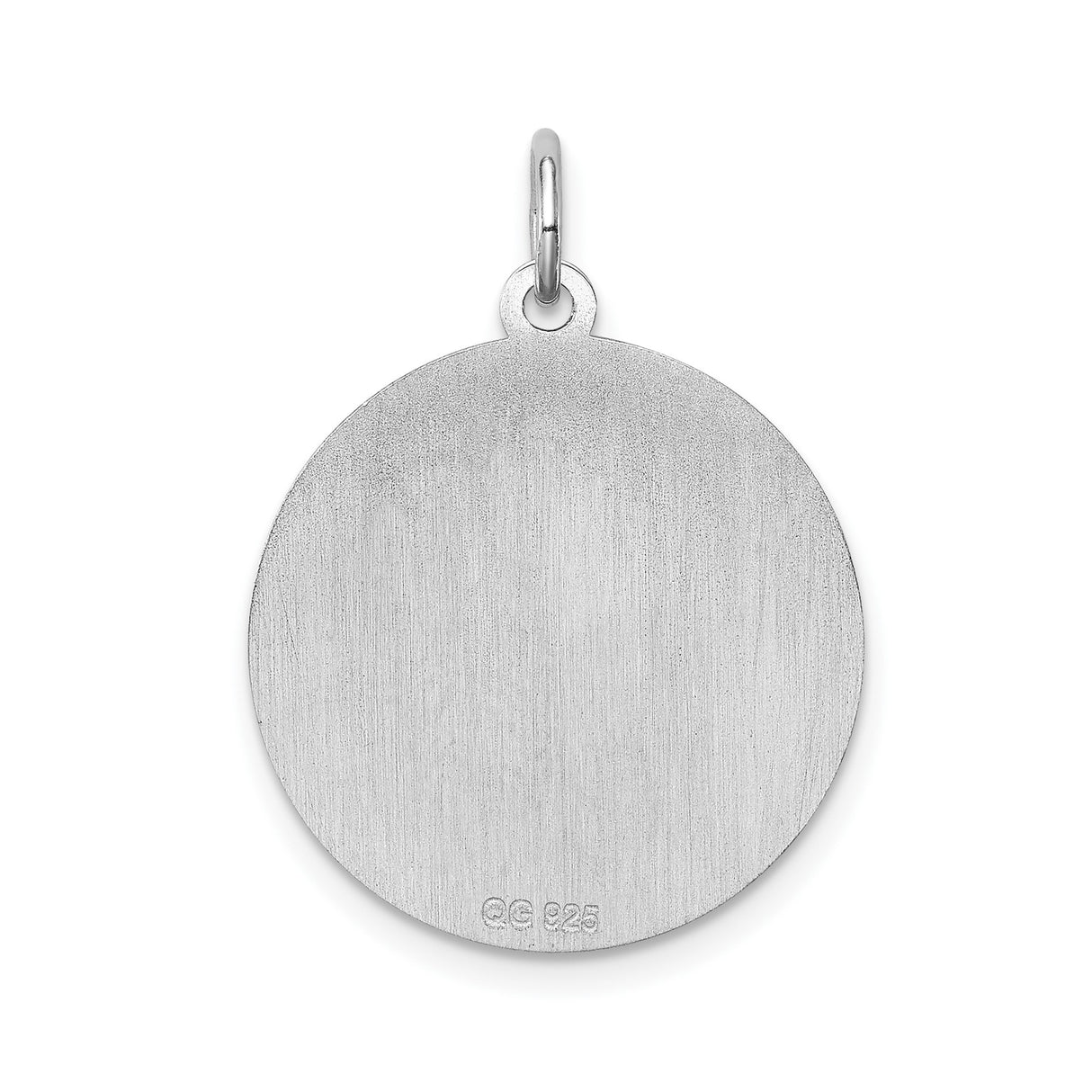 Sterling Silver Pendant with Etched Pekingese Dog Medallion, Pet Memorial Charm