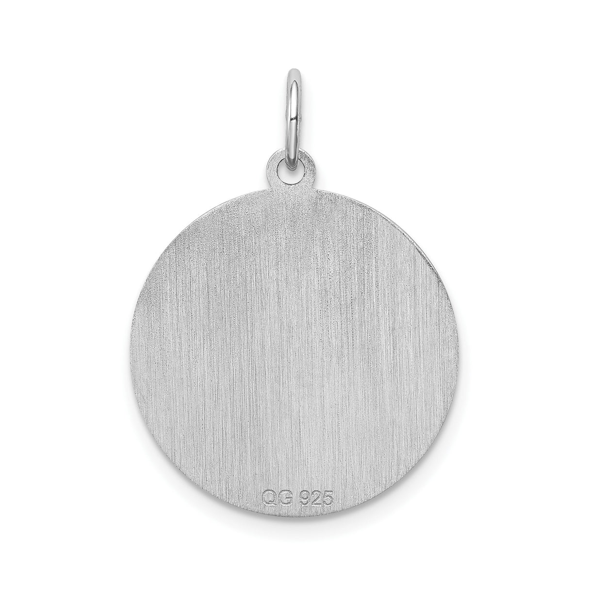 Sterling Silver Schnauzer Dog Pendant with Raised Silhouette and Name Memorial Charm