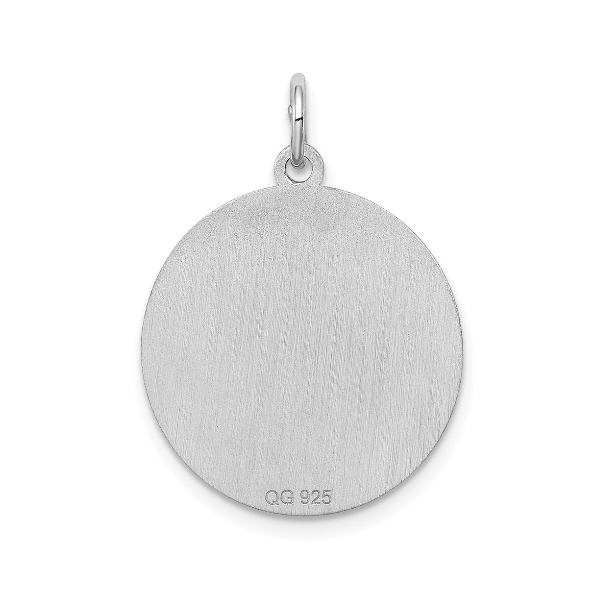 Sterling Silver Pendant with Round Shih Tzu Silhouette, Dog Lover Keepsake Jewelry