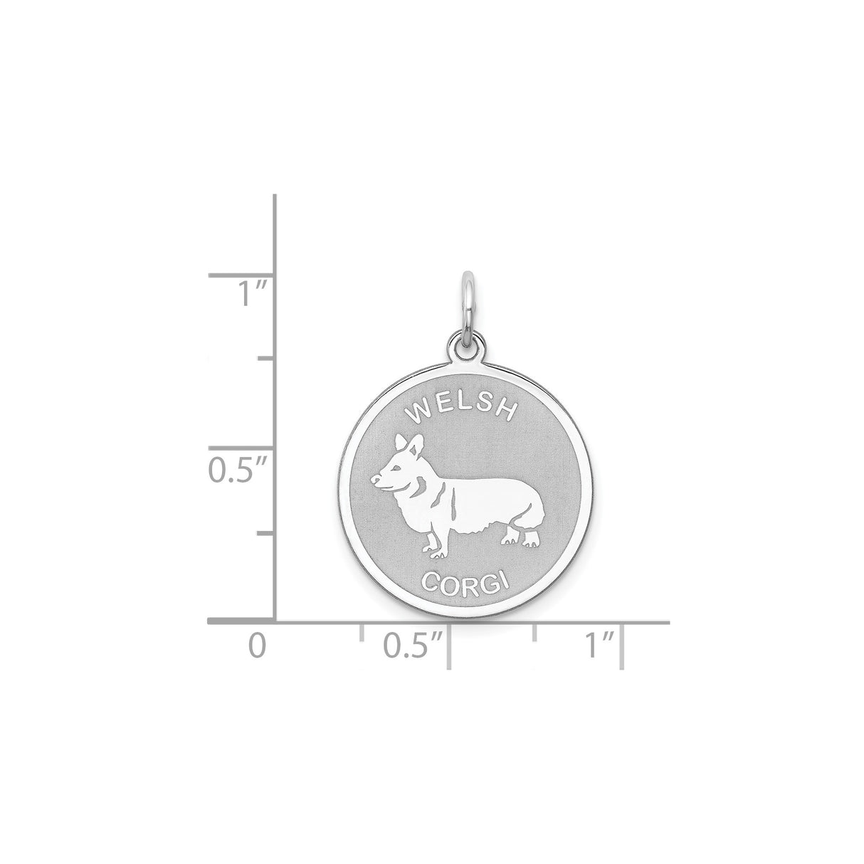 Sterling Silver Corgi Pendant with Cutout Silhouette, Dog Lover Jewelry for Women or Men