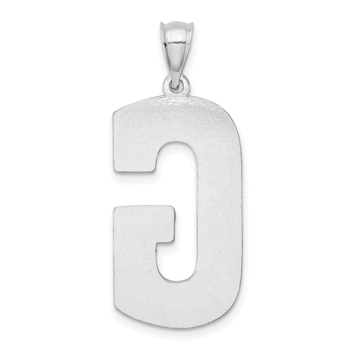 Sterling Silver Letter G Pendant, Textured Geometric Initial Charm, Unisex Jewelry