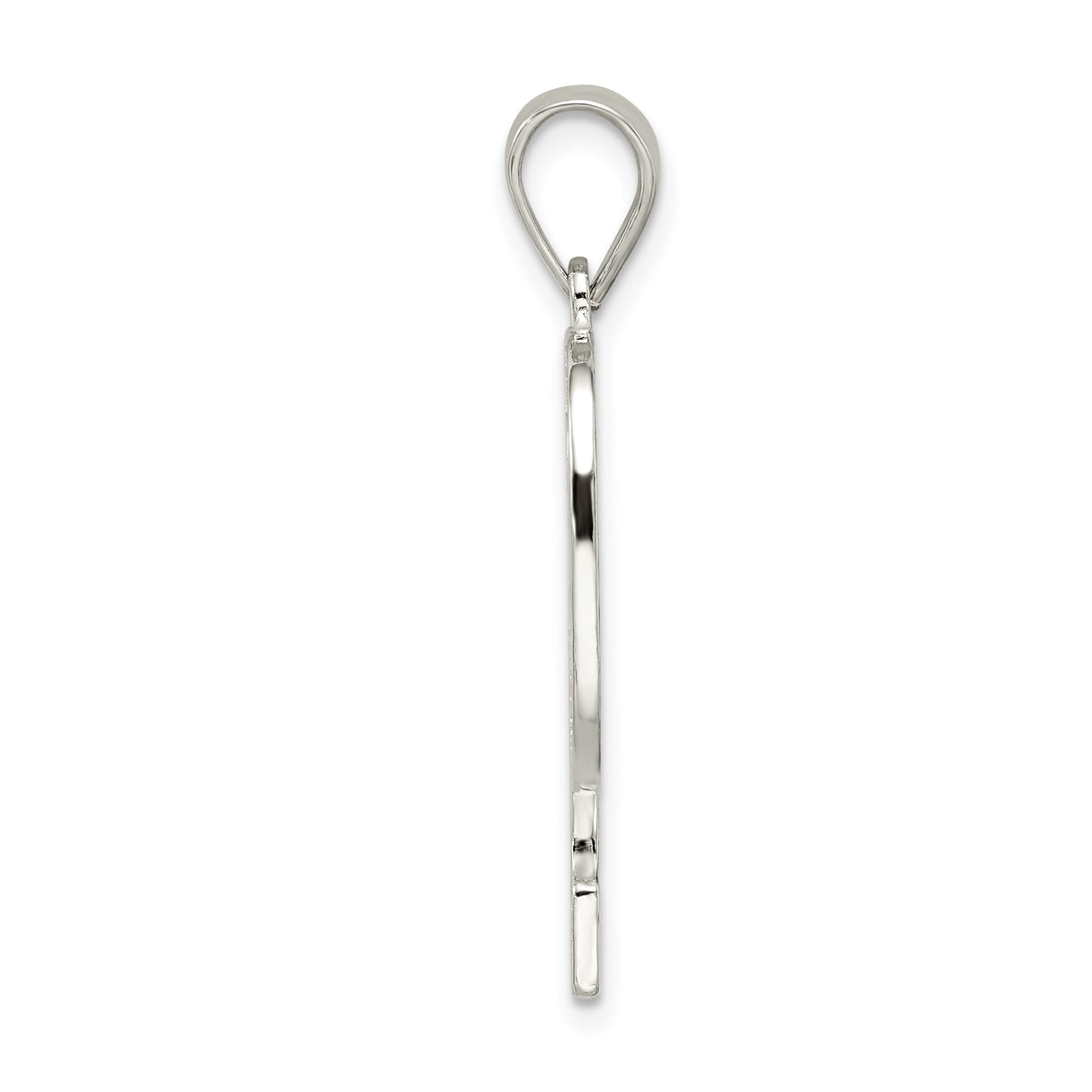 Sterling Silver Letter P Pendant with Basketweave Design, Unisex Initial Charm