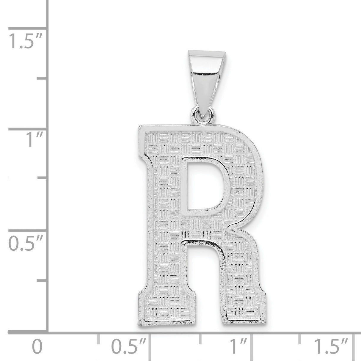 Initial R Charm Pendant in Real 925 Sterling Silver