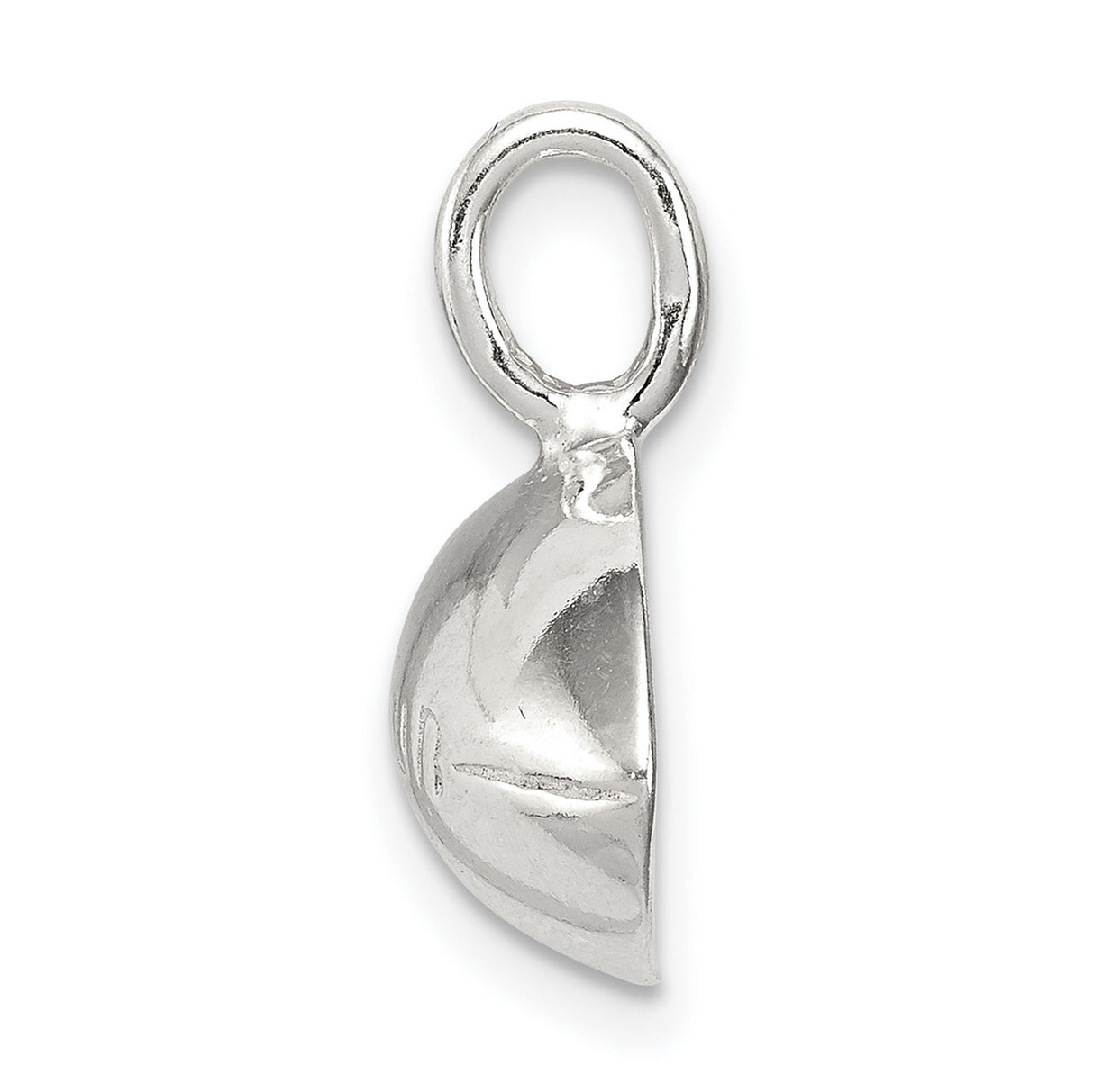 Solid Football Charm Pendant in Real 925 Sterling Silver