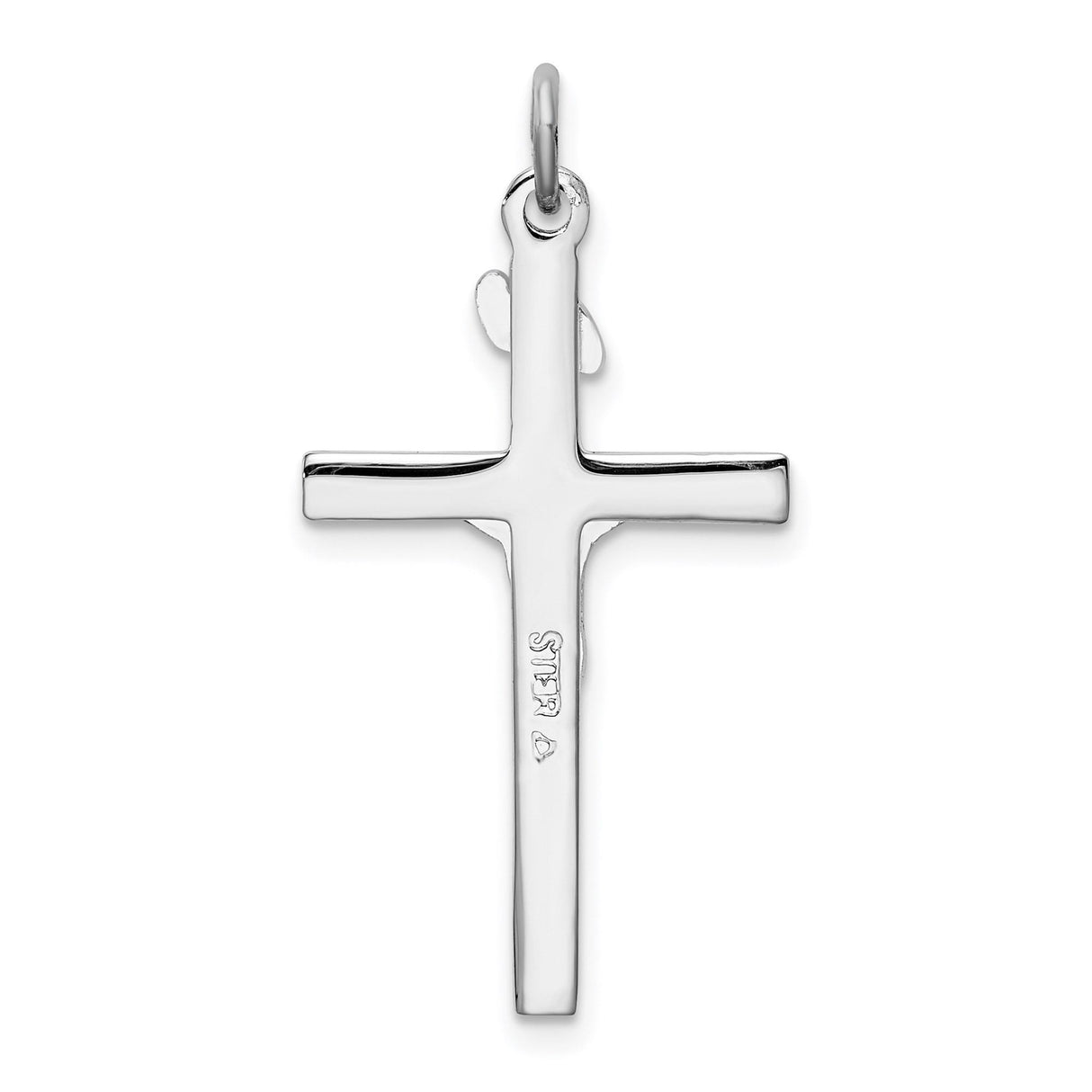 Sterling Silver Crucifix Pendant Featuring Jesus on Cross with INRI Charm