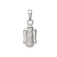 Sterling Silver Angel Pendant with Outstretched Wings, Christian Religious Charm