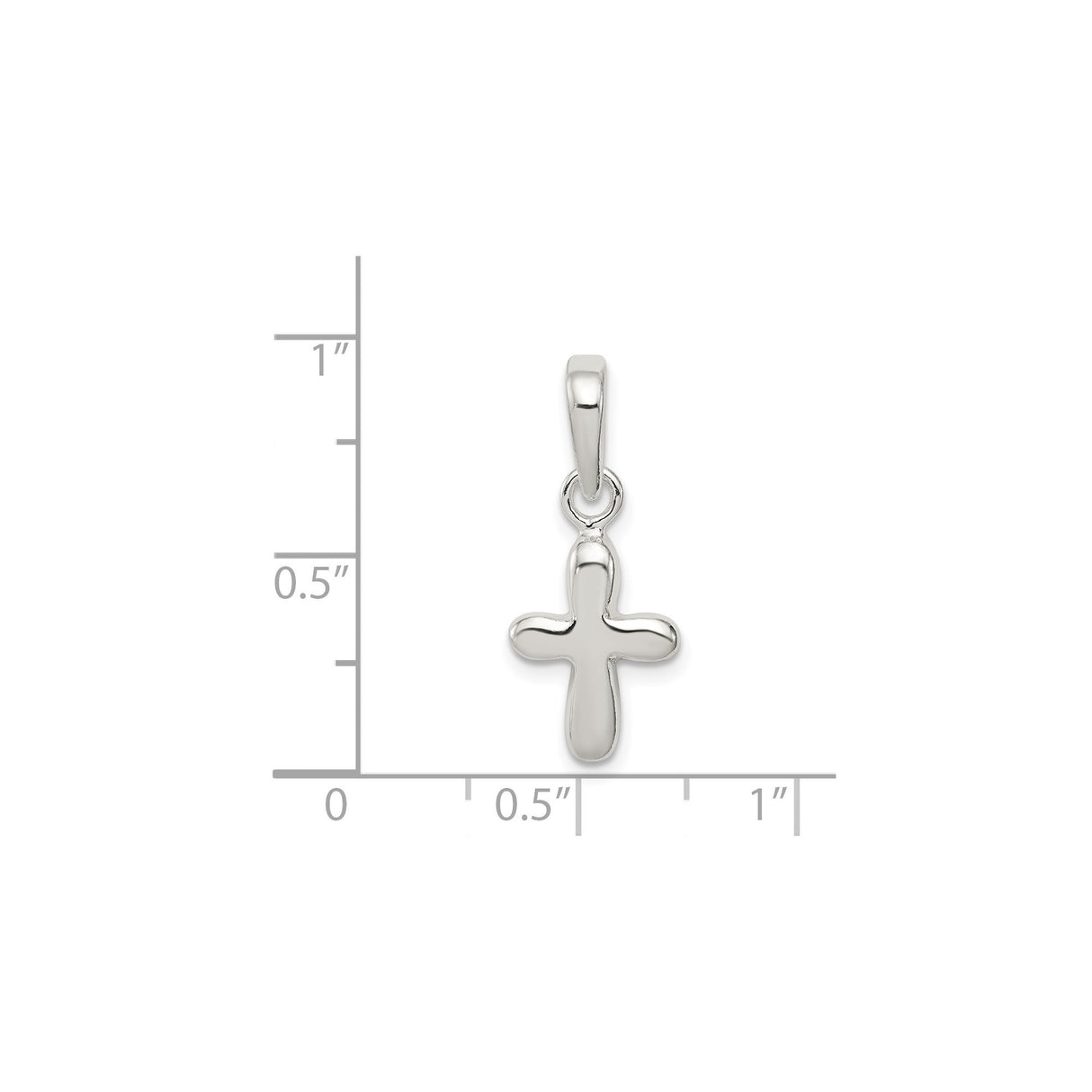Sterling Silver Cross Pendant with Sleek Minimal Design for Men and Women